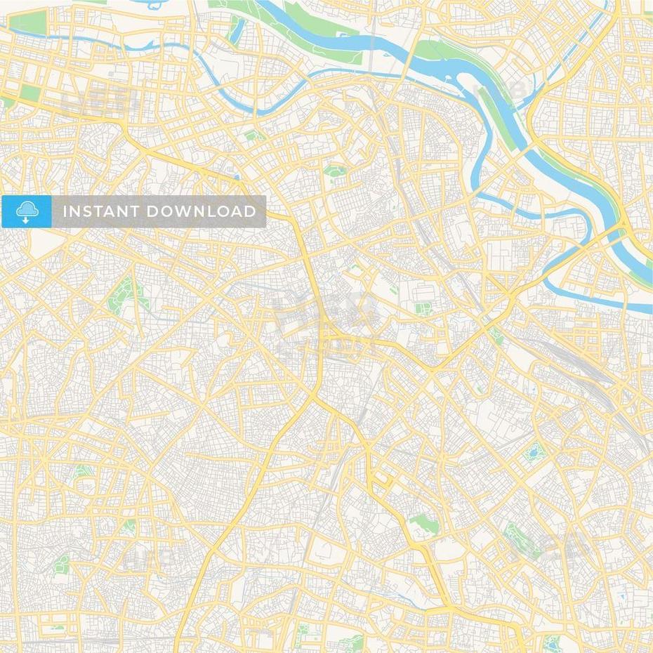 Printable Street Map Of Itabashi, Japan – Hebstreits Sketches | Map …, Itabashi, Japan, 板橋  City, Fussa Japan