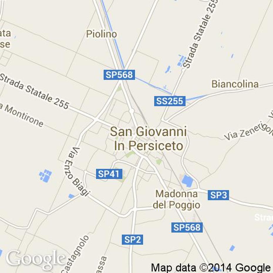 San Giovanni Bologna, Ss San Giovanni, Cartine Stradali, San Giovanni In Persiceto, Italy