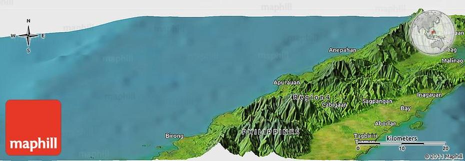 Satellite Panoramic Map Of Aborlan, Aborlan, Philippines, Aborlan, Philippines