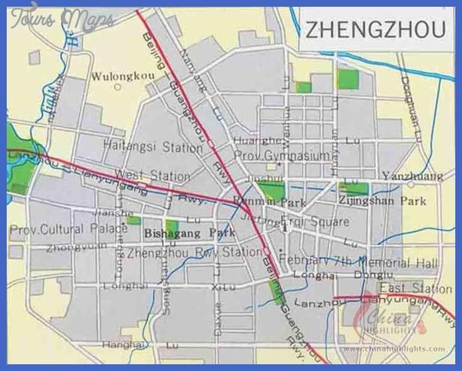 Zhengzhou Map Tourist Attractions – Toursmaps, Zhengzhou, China, Henan China, Zhengzhou City