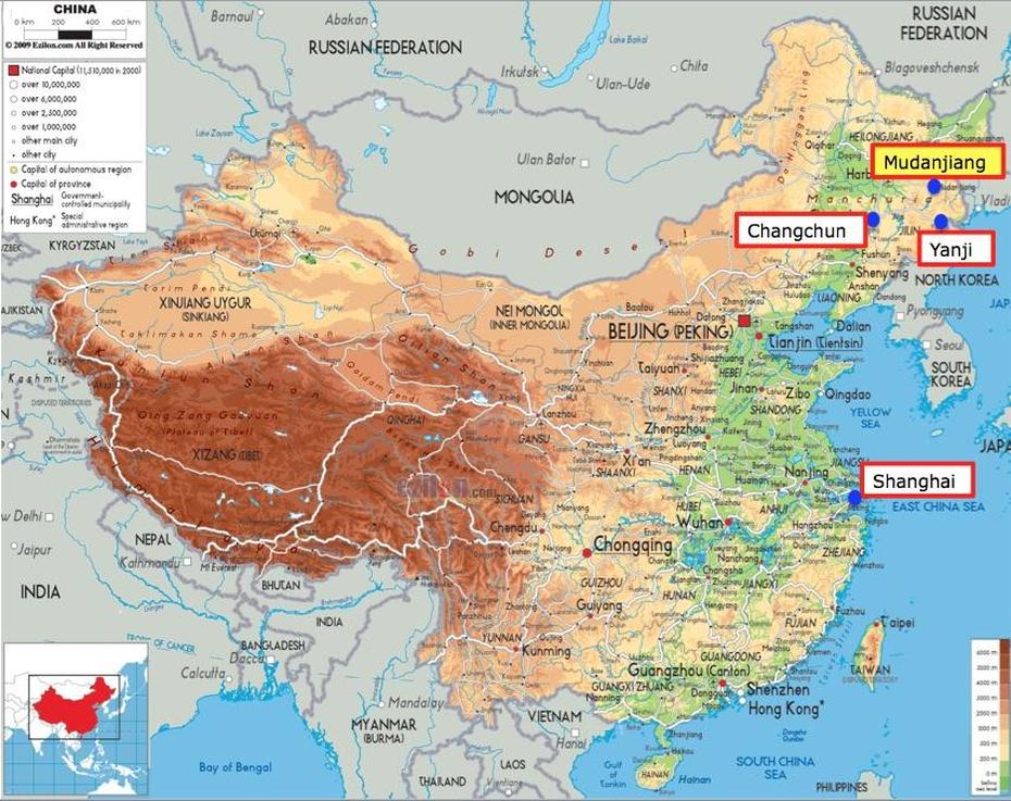 China Map With Mudanjiang, Mudanjiang, China, Mudanjiang Heilongjiang China, Jilin Province China