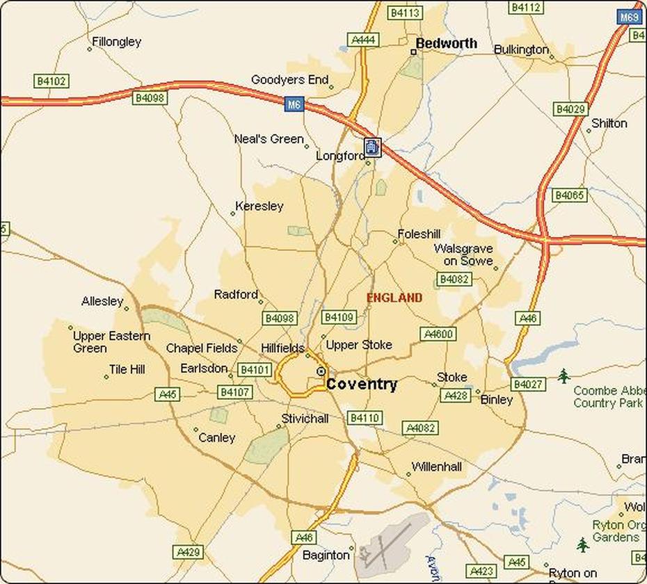 Coventry Map, Coventry, United Kingdom, Of Luton Town Centre, Luton  City