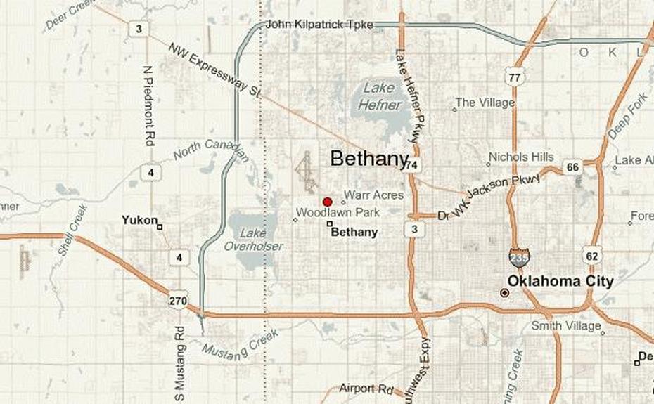 Detailed  United States, United States  Color, Location Guide, Bethany, United States