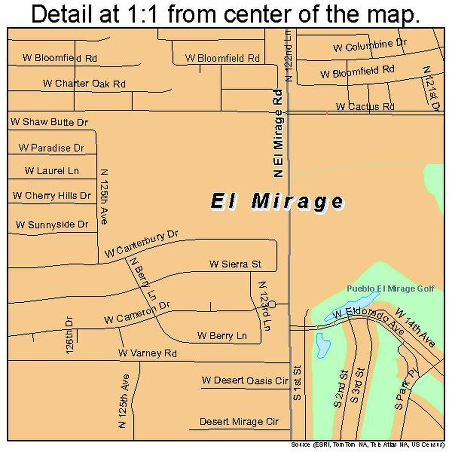 El Mirage Arizona Street Map 0422220 | Street Map, Map, Mirage, El Mirage, United States, El Mirage Dry Lake, El Mirage California