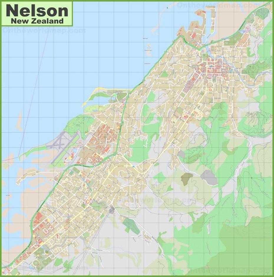 Large Detailed Map Of Nelson, Nelson, United Kingdom, North East Uk, United Kingdom Political