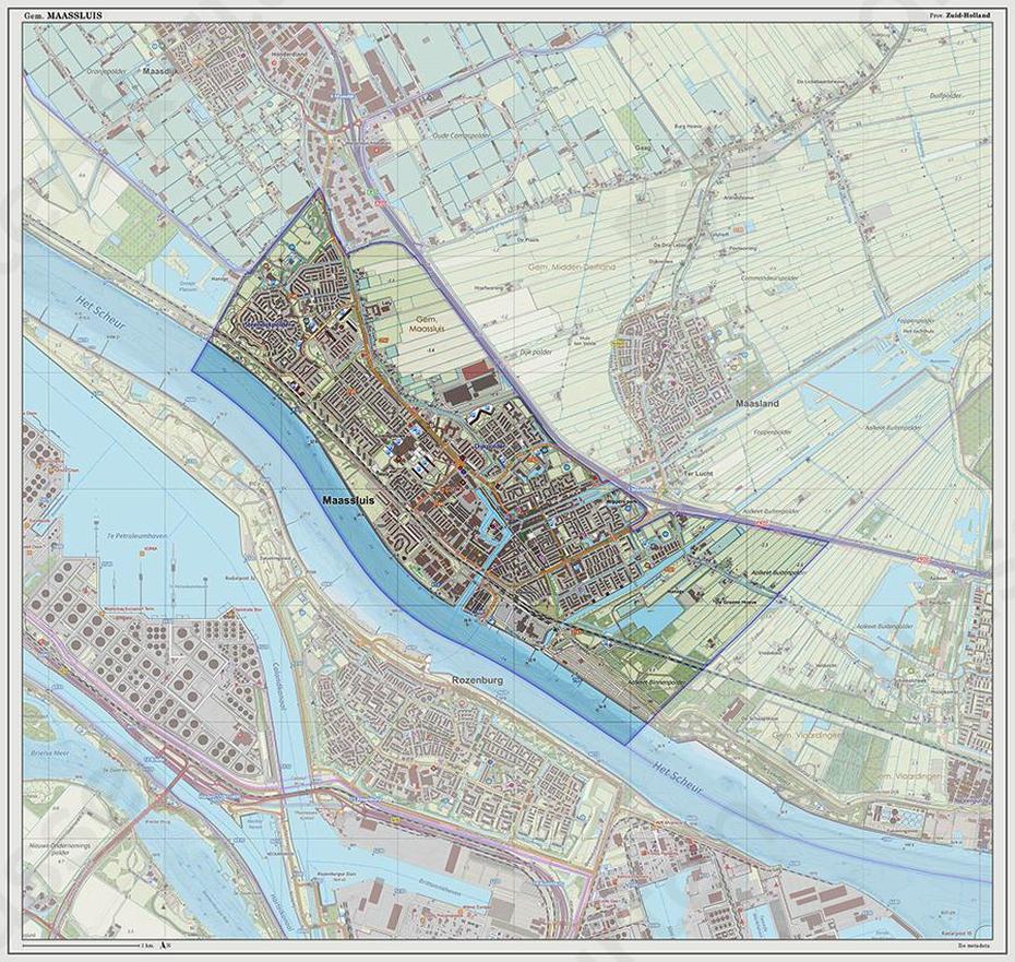 Maassluis | Kaarten En Atlassen.Nl, Maassluis, Netherlands, Groote  Kerk, Zeist Netherlands