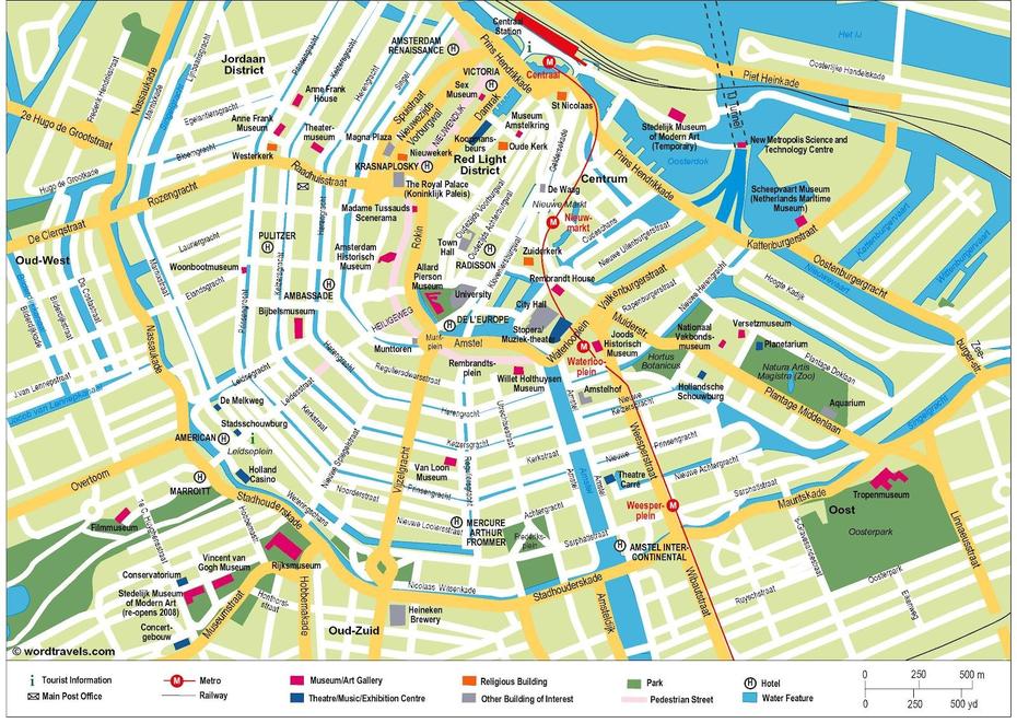 Map Of Amsterdam, The Netherlands, Amsterdam, Netherlands, Amsterdam Holland, Netherlands Country