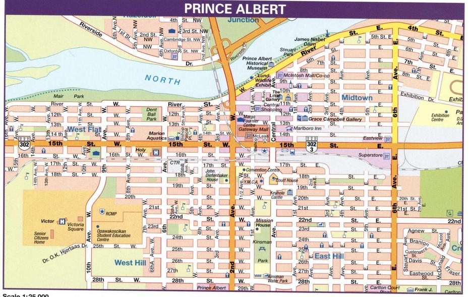 Map Prince Albert, Saskatchewan Canada.Prince Albert City Map With …, Prince Albert, Canada, Of Prince Albert, Prince Albert Island Canada