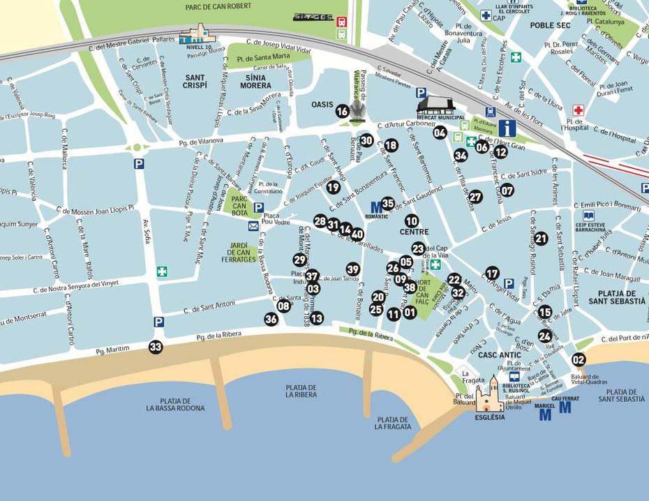 Mapa Sitges | Mapa, Sitges, Spain, Sitges Town, Sitges Barcelona