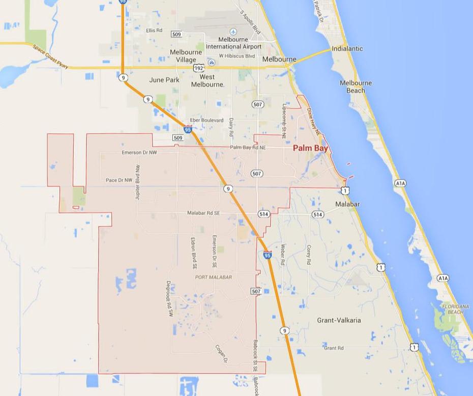 Palm Bay, Florida Map, Palm Bay, United States, Street  Palm Bay Florida, Where Is Palm Bay Florida