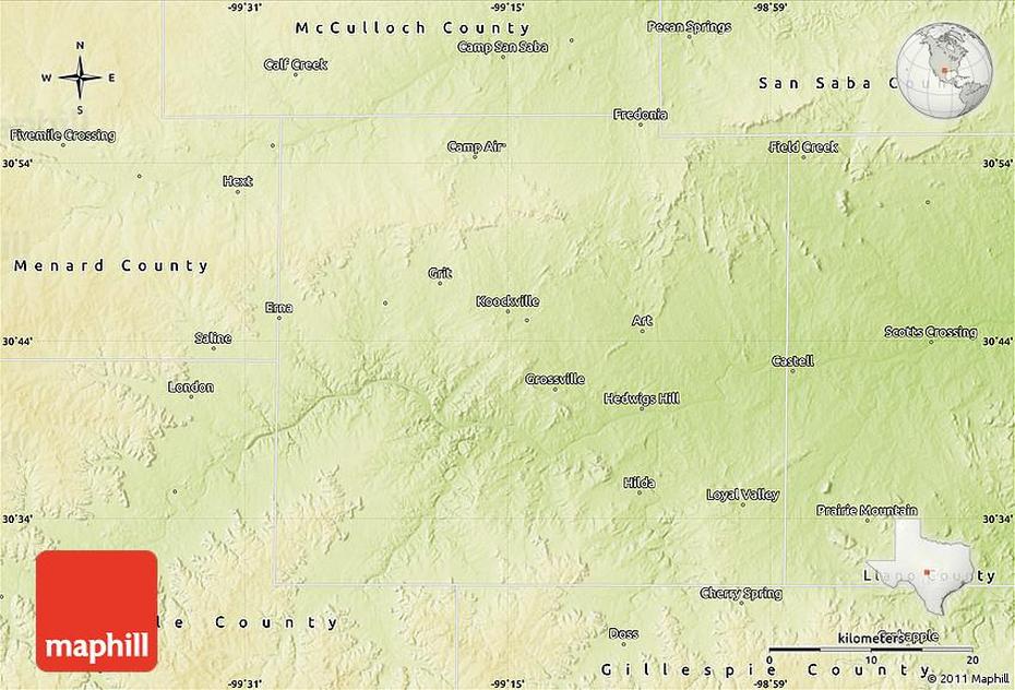 Physical Map Of Mason County, Mason, United States, United States World, Basic United States