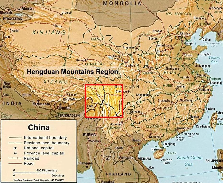 Plants And Fungi Of South-Central China  Biodiversity Of The Hengduan …, Lingbao Chengguanzhen, China, China  With Compass, China Continent