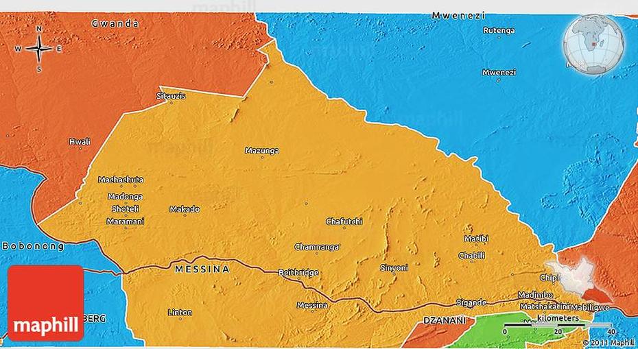 Political 3D Map Of Beitbridge, Beitbridge, Zimbabwe, Limpopo River Zimbabwe, Bulawayo In Zimbabwe