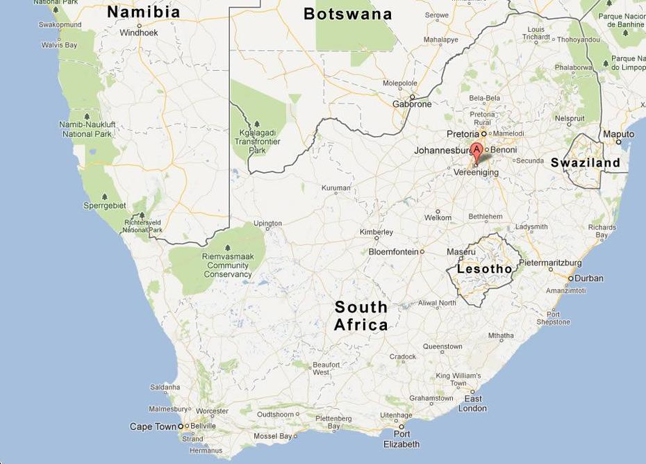 Vereeniging Map And Vereeniging Satellite Image, Vereeniging, South Africa, Topographic  Of South Africa, South Africa Train