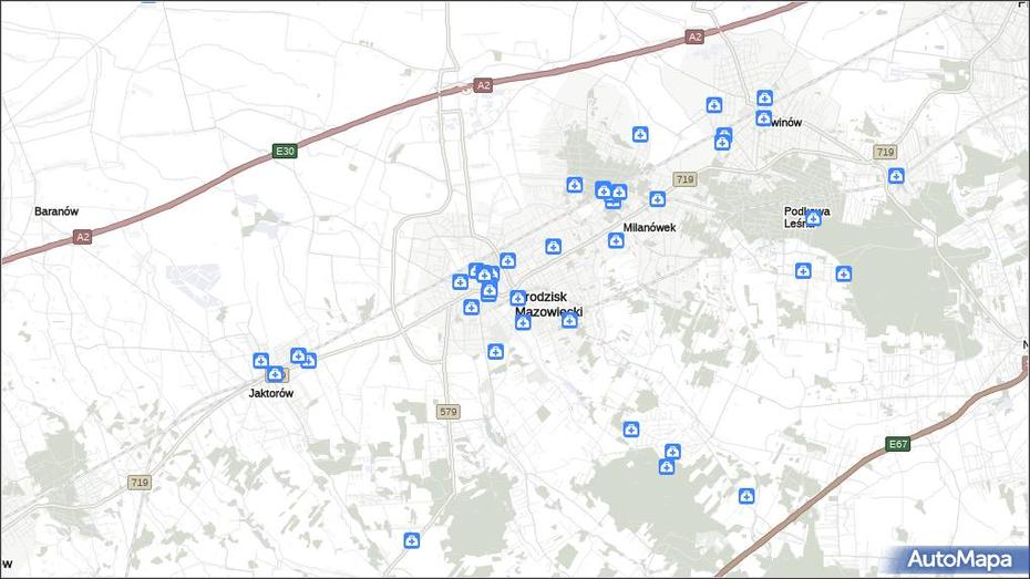 Zdrowie, Uroda W Grodzisk Mazowiecki :: Na Mapie Targeo, Grodzisk Mazowiecki, Poland, Biedronka Poland, Region Mazowiecki