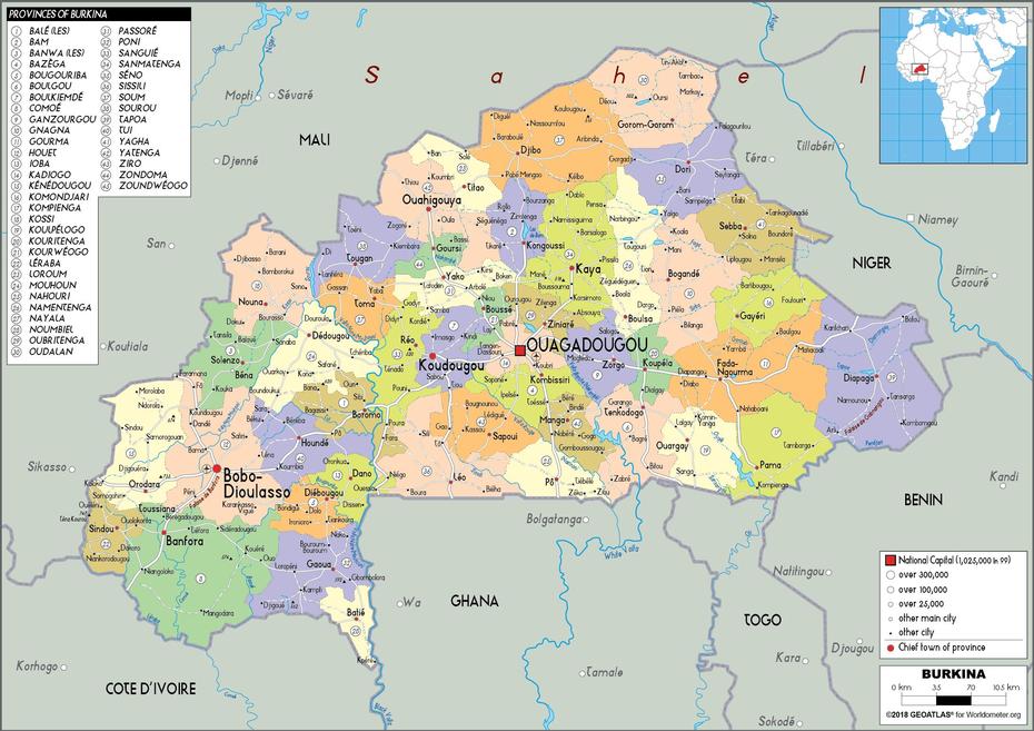 Burkina Faso Map (Political) – Worldometer, Sapouy, Burkina Faso, Burkina Faso Country, Burkina Faso City