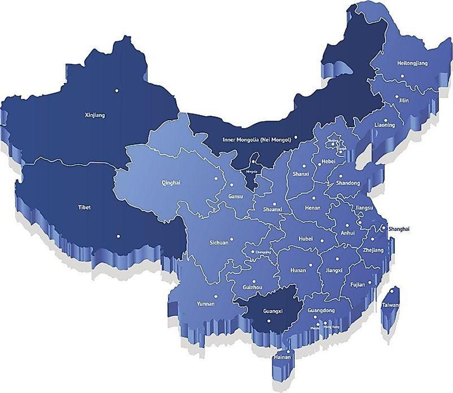 China  Transparent, China Atlas, Administrative Divisions, Zhongxiang, China