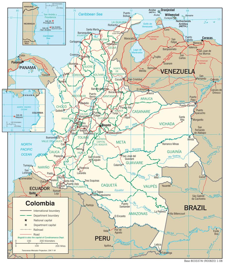 Colombia Maps – Perry-Castaneda Map Collection – Ut Library Online, Acevedo, Colombia, Medellin- Colombia, South America Cities