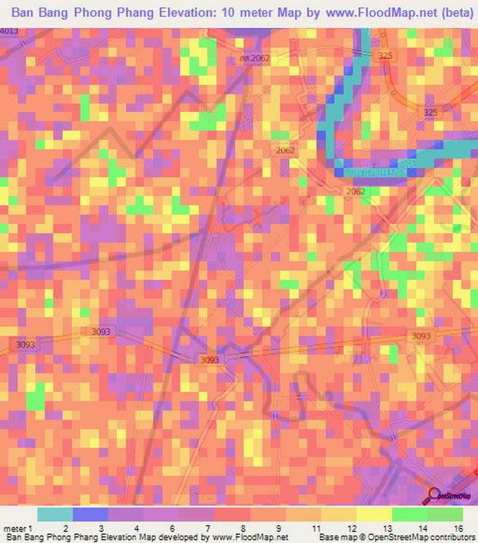 Elevation Of Ban Bang Phong Phang,Thailand Elevation Map, Topography …, Bang Phongphang, Thailand, Birkin Bangs, Pa Thai