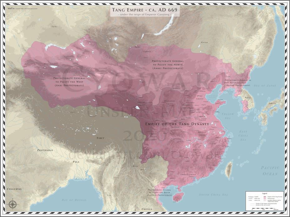 Empire Of The Tang Dynasty – Ad 669 By Cyowari On Deviantart …, Wangtang, China, Of Tang Dynasty China, Ming China