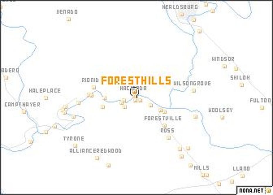 Forest Hills (United States – Usa) Map – Nona, Forest Hills, United States, Usa Forest, Virgin Forest