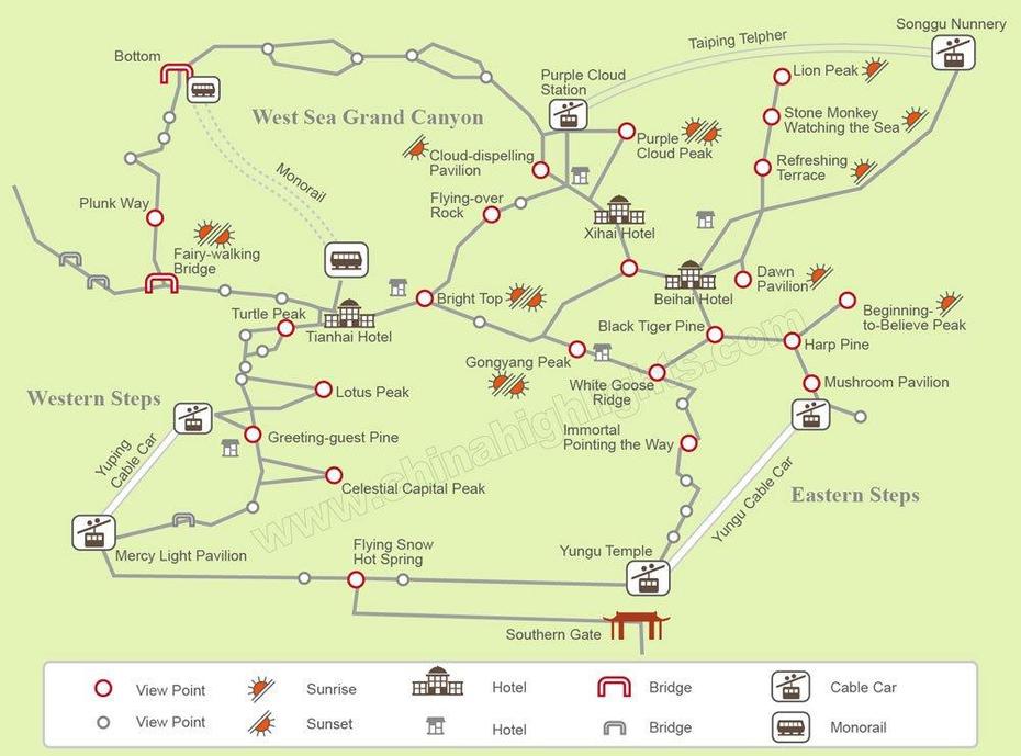 Huangshan Maps, Tourist Maps Of Yellow Mountain, Huangshan, China, Huangshan Sunrise, Huangshan Yellow Mountain