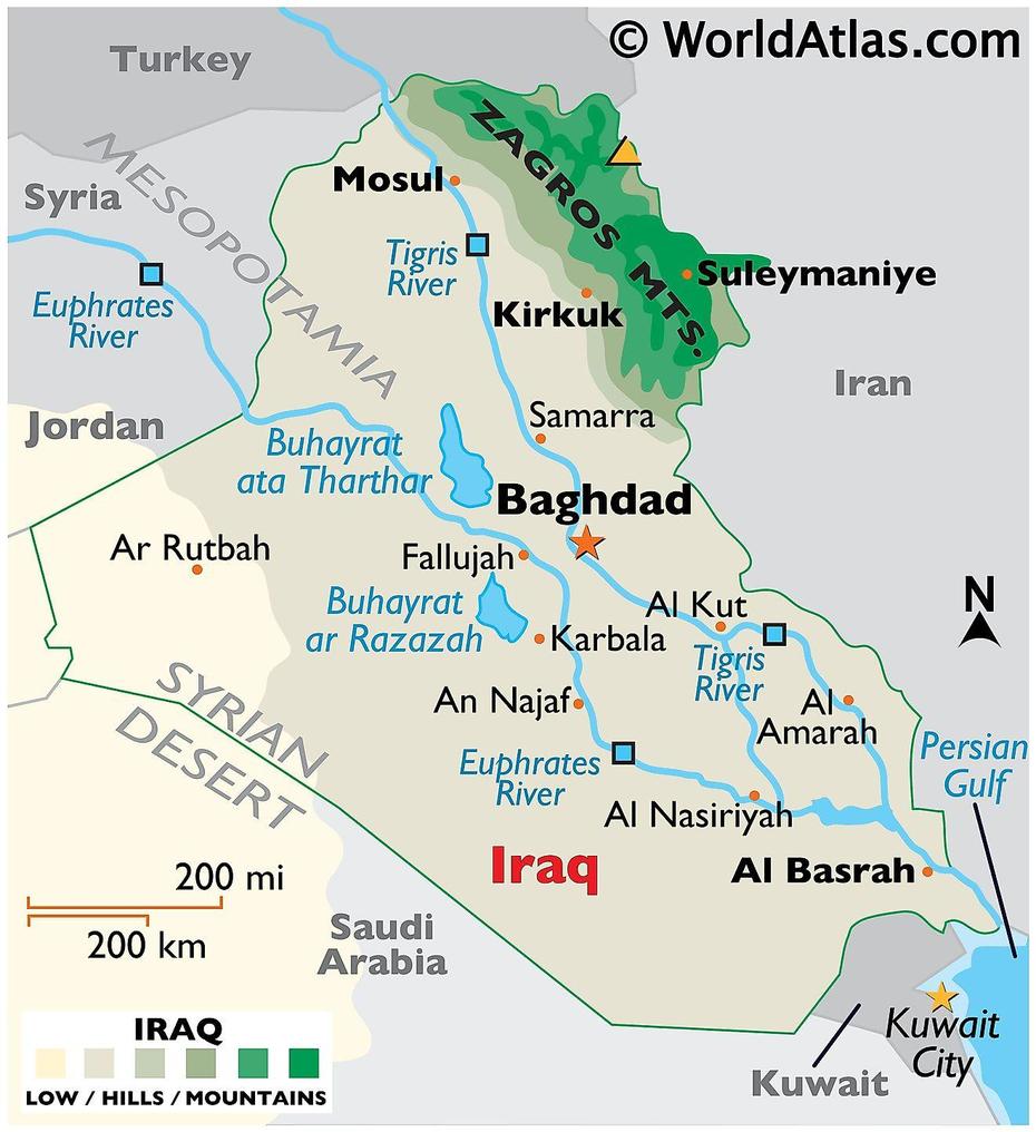 Iraq Maps & Facts – World Atlas, Ar Ruţbah, Iraq, Iraq Physical, Northern Iraq