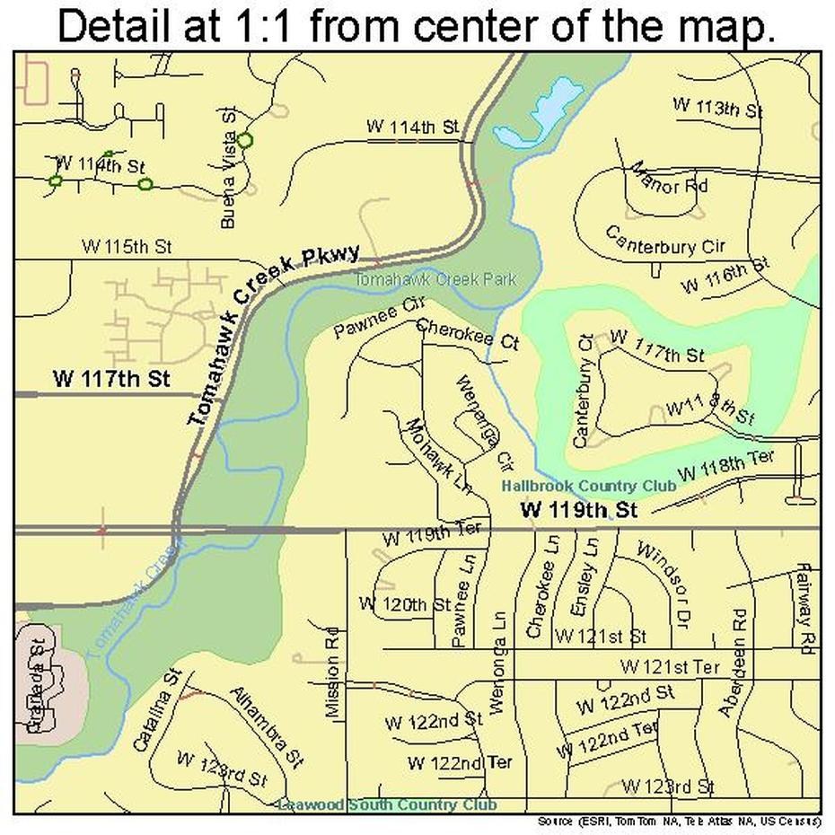 Leawood Kansas Street Map 2039075, Leawood, United States, Of Kansas City Kansas Area, Kansas City  Usa