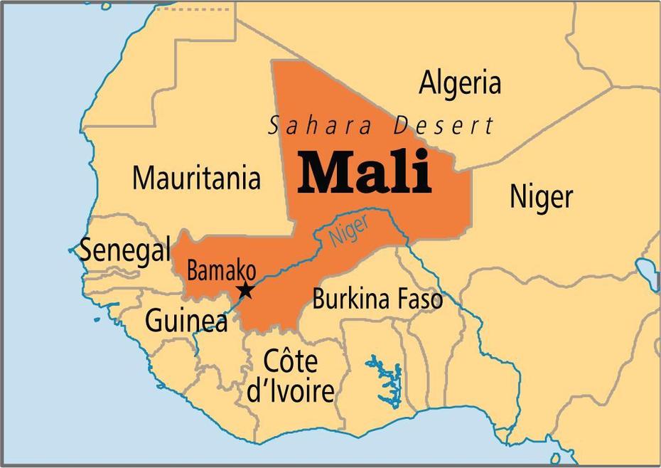 Mali Flag, Timbuktu Mali, Africa, Bamba, Mali