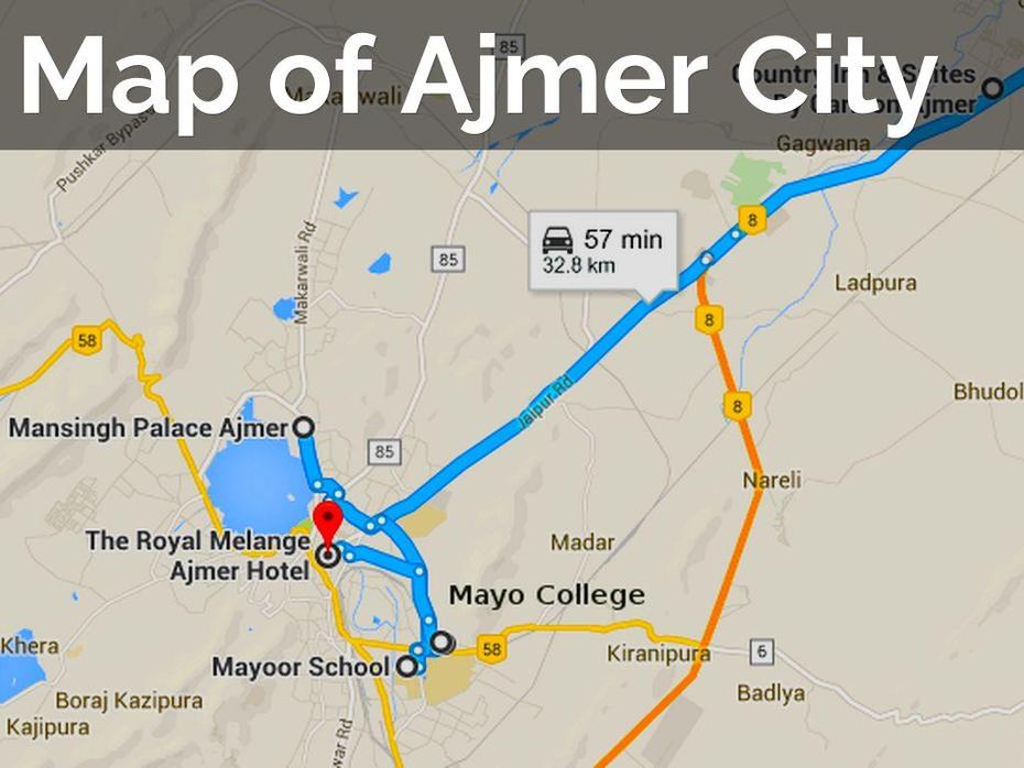 Map Of Ajmer City By Tan_Explorer, Ajmer, India, Mysore India, Kanpur India