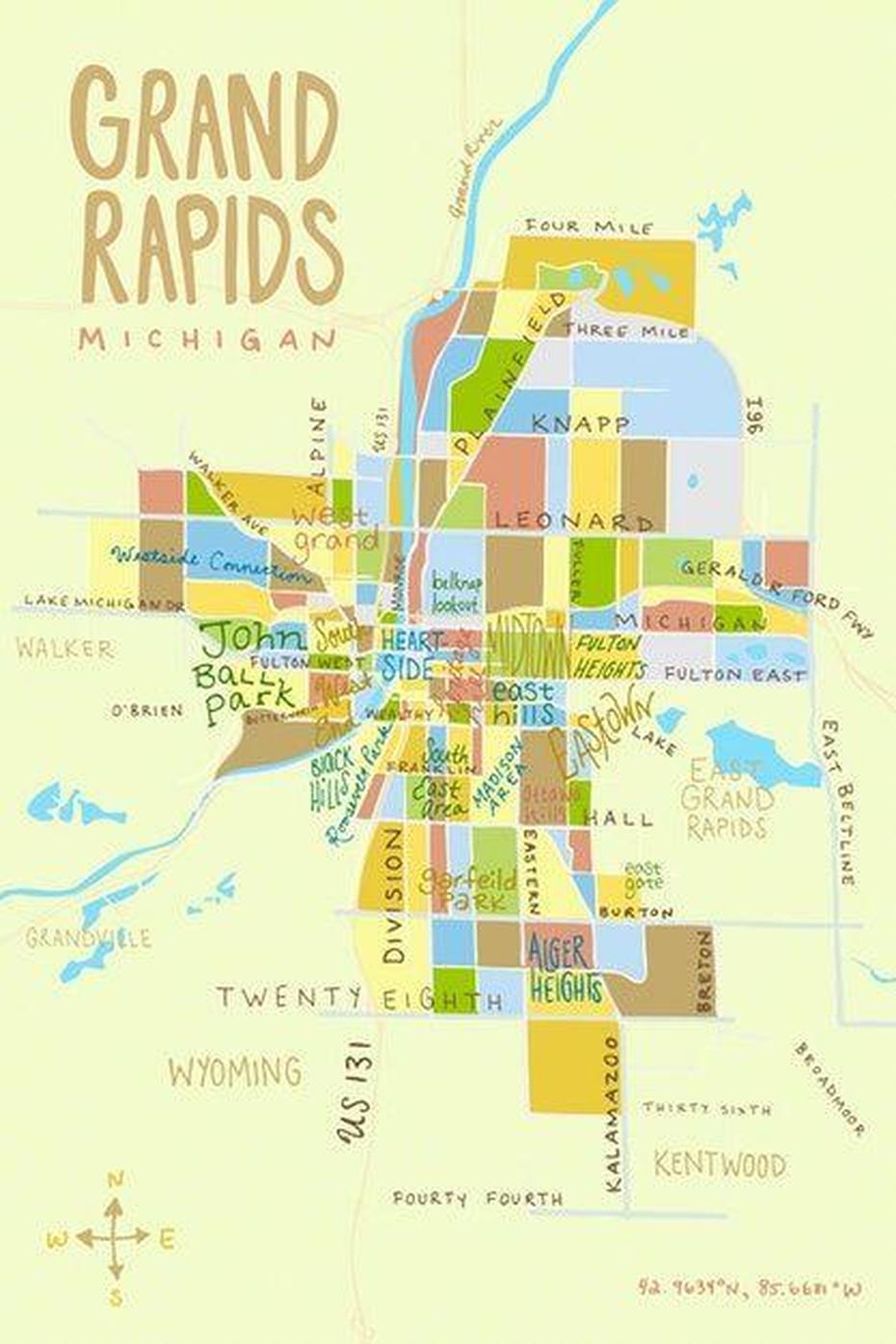 Map Of Grand Rapids Mi | Map Of United States 2020, Grand Rapids, United States, Michigan Counties, Grand Rapids Metropolitan Area