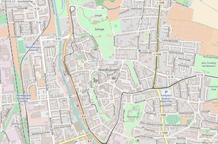 Nordhausen Map Germany Latitude & Longitude: Free Maps, Nordhausen, Germany, Eisenach Germany, Göttingen Germany