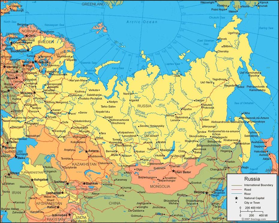 Russia Political Map | Color 2018, Bogoroditsk, Russia, Omsk Russia, South Russia