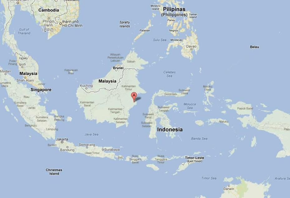 Samarinda Map, Samarinda, Indonesia, West  Kalimantan, Sumatra Indonesia