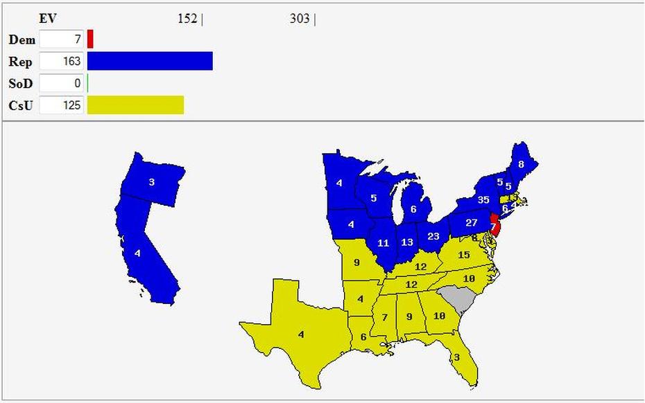 Alternate Electoral Maps | Page 7 | Alternatehistory, Bell, United States, Ss United States, Liberty Bell Philadelphia Pa