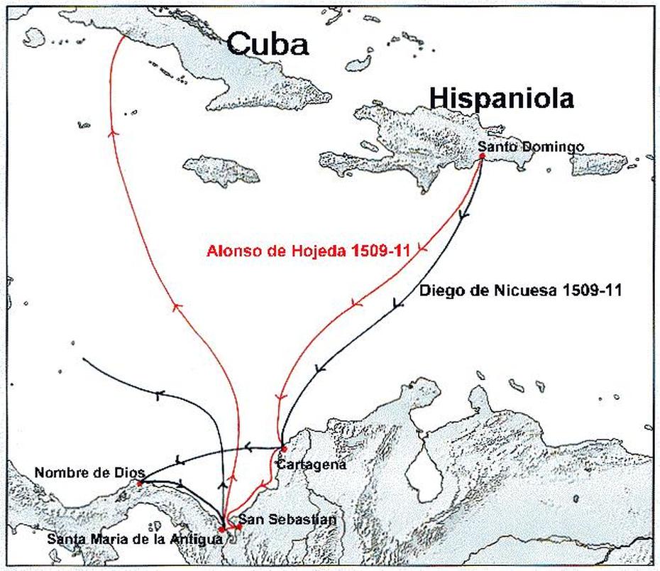 Balboa Route Map | The Life Of Vasco Nunez De Balboa | Route Map …, Balboa, Colombia, Balboa Peninsula, Balboa Village