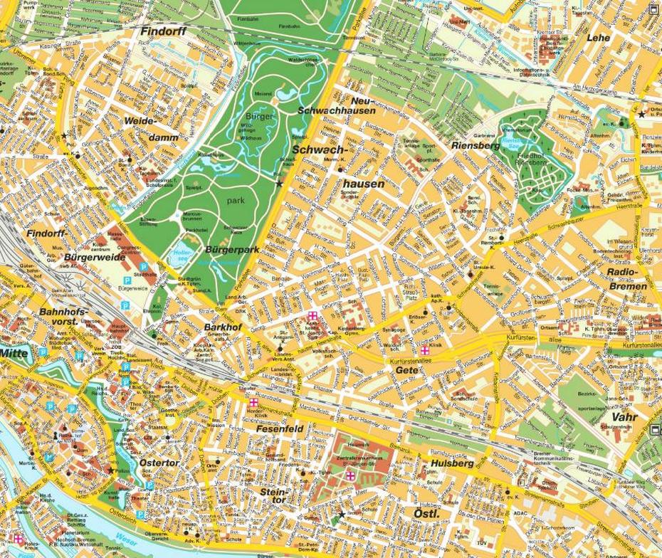 Bremen Map, Bremen, Germany, Bremerhaven Germany, Verden Germany