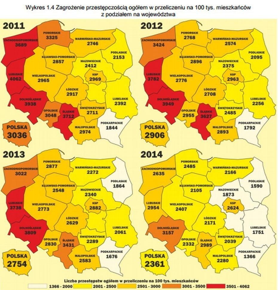 Criminal Poland – Crimes Per 100.000 Inhabitants Between 2011-2014 …, Police, Poland, English  Poland, Airports In Poland