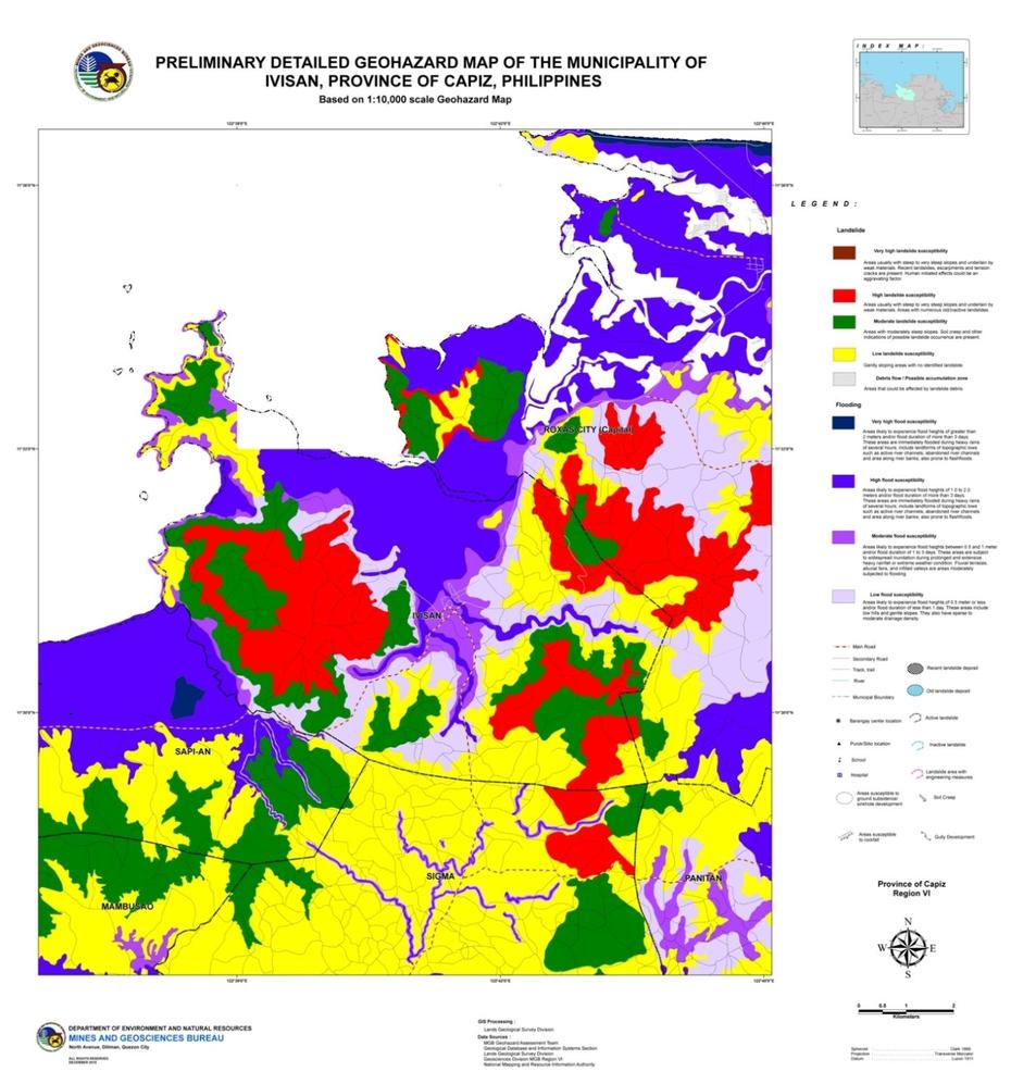 Geohazard Maps | Mgb6, Ivisan, Philippines, Pampanga Philippines, Antique Philippines