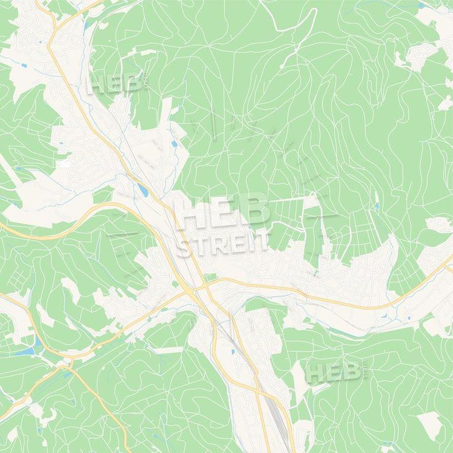 Kreuztal, Germany Vector Map – Classic Colors | Hebstreits Maps And …, Kreuztal, Germany, Siegen Germany, Sachsen -Anhalt