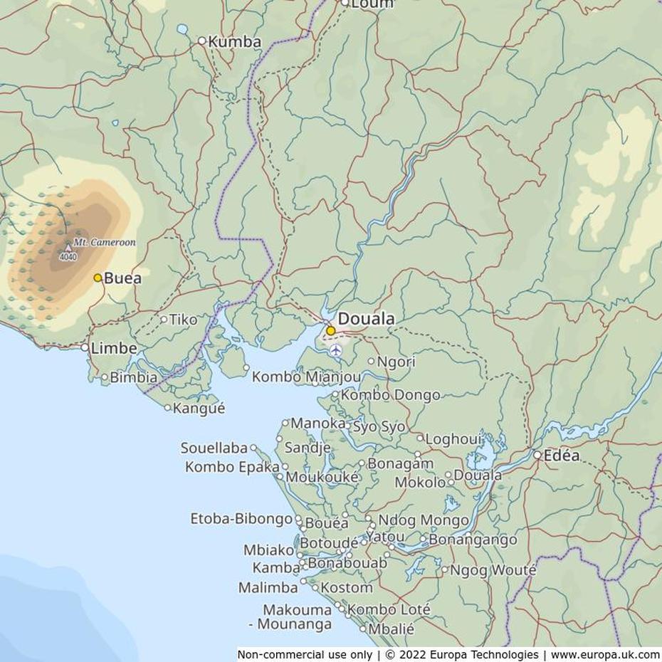 Map Of Douala, Cameroon | Global 1000 Atlas, Douala, Cameroon, Yaounde, Cameroon World