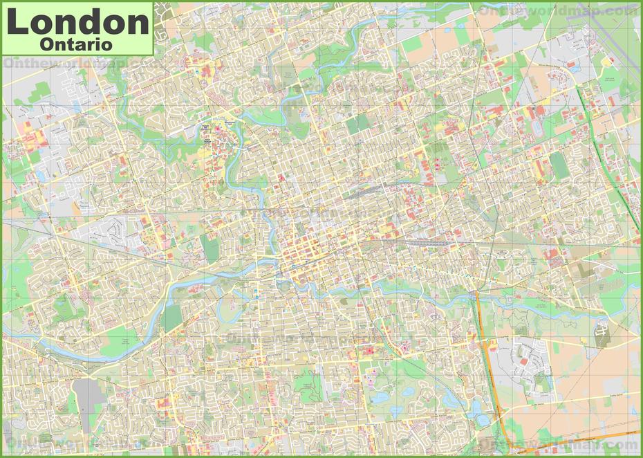 Map London Ontario Canada | System Map, London, Canada, Kitchener Canada, London Ont