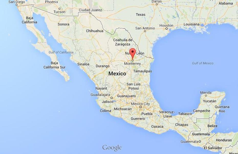 Monterrey On Map Of Mexico, Monterrey, Mexico, Monterrey Mexico Airport, Monterrey Mx