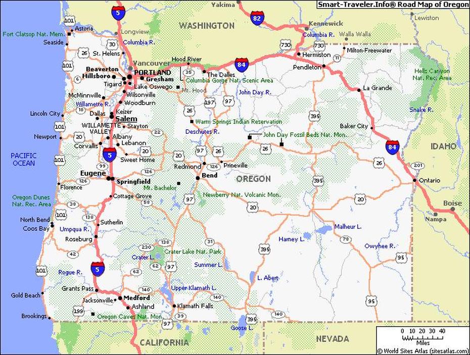 Oregon Map And Oregon Satellite Images, Oregon City, United States, Oregon State Road, Oregon Satellite