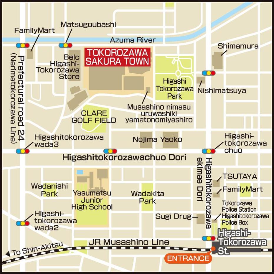 Tokorozawa Sakura Town | Access Map | Kadokawa Group Global Portal Site, Tokorozawa, Japan, Saitama Japan, Saitama  Prefecture