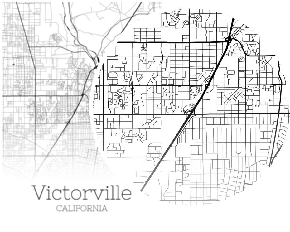 Victorville Map Instant Download Victorville California City | Etsy, Victorville, United States, Adelanto Ca, California Counties