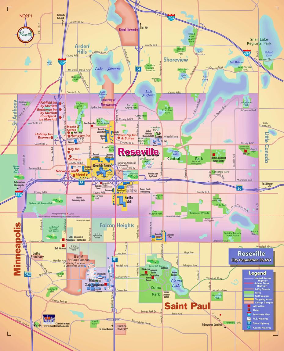 Visitors Map & Directions | Visit Roseville | Roseville Locations, Roseville, United States, Roseville Ohio, Roseville Michigan