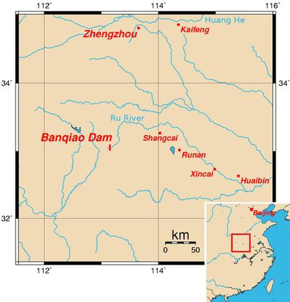 Banqiao Dam Failure In 1975, Henan, China | Ejatlas, Shahedian, China, South China, China  Graphic