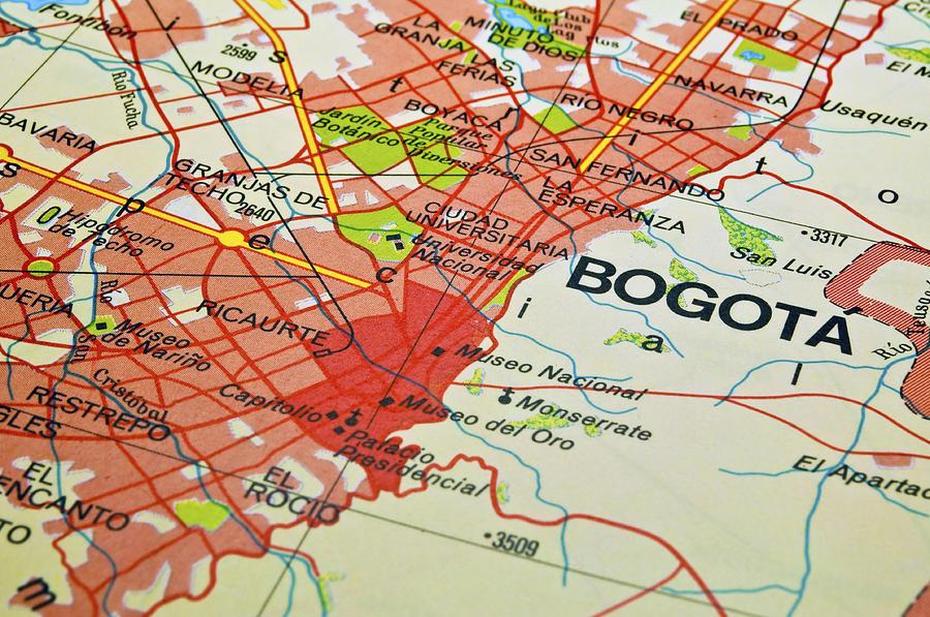 Bogota City Map. Photograph By Fernando Barozza | Fine Art America, Bogotá, Colombia, Of Bogota, The  Of Colombia