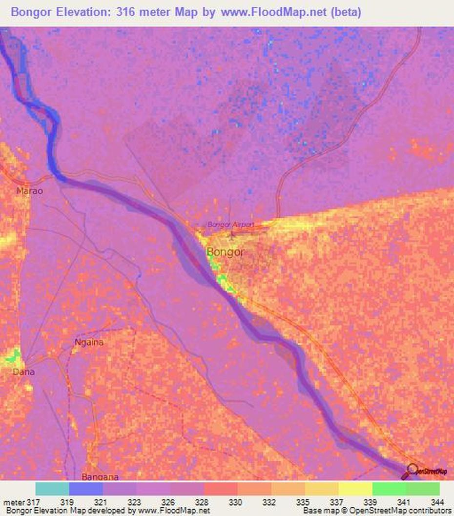 Chad Basin, Chad, Topography, Bongor, Chad